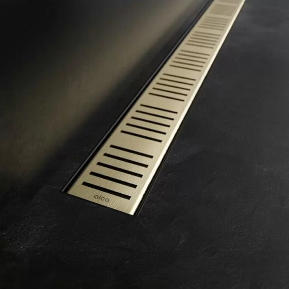 Tuš kanalica ALCA PLAST APZ10 Black Brass - Slika 2