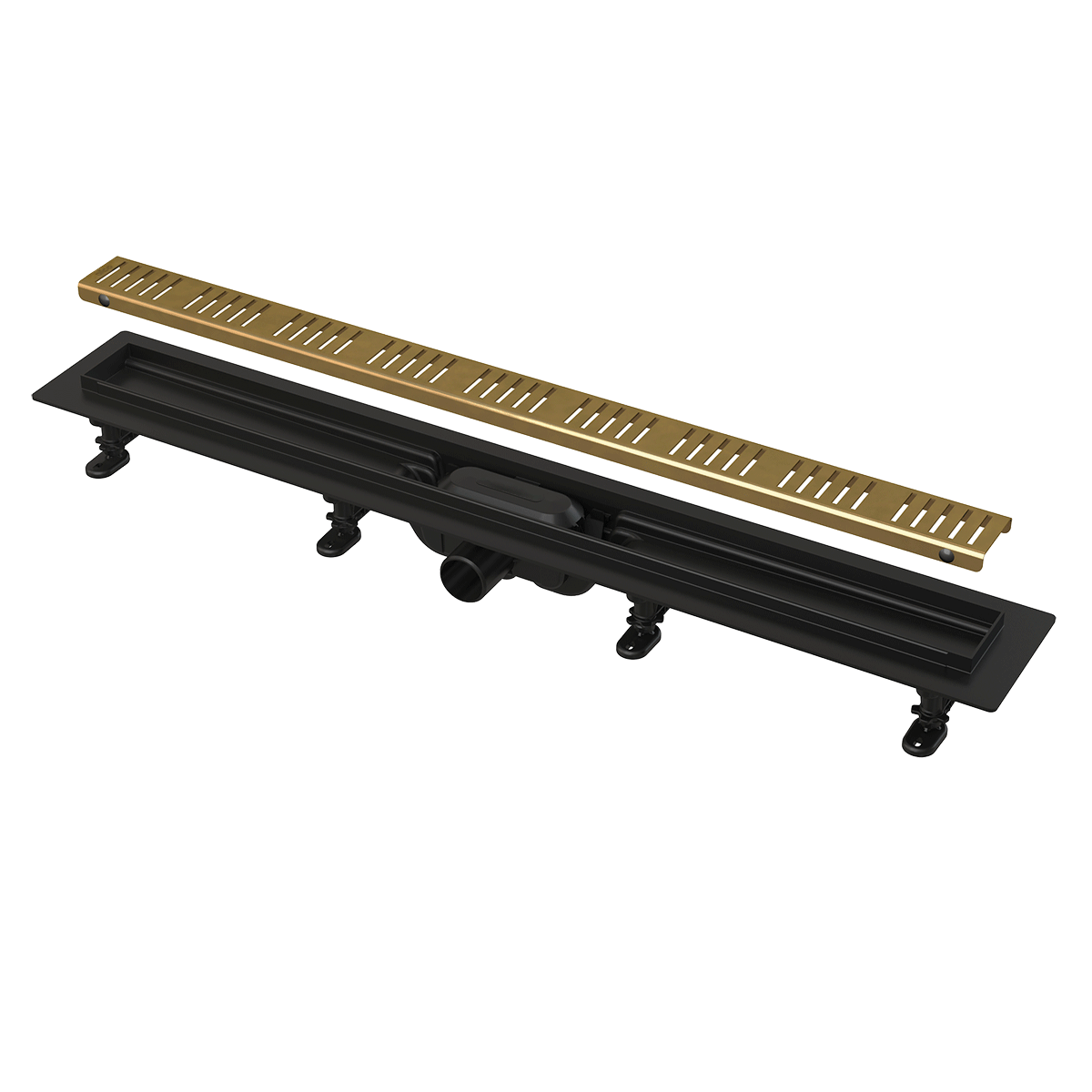 Tuš kanalica ALCA PLAST APZ10 Black Brass
